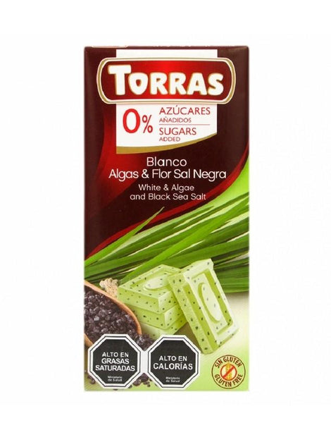 Barra de Chocolate Blanco y Frutilla, sin Azúcar Añadida y sin Gluten, 75  g, Torras –
