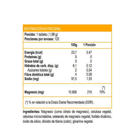 Citrato de Magnesio 120 tabs