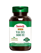 Vitamina D3 800 IU, Vegana, 90 tabs.