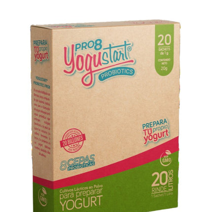 Cultivos Yogurt Pro 8 con Probióticos, 20 Sachets