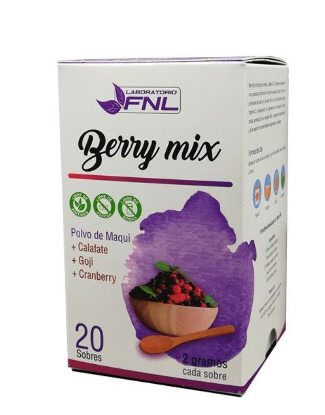 Berry Mix Antioxidante en Polvo, 20 sobres, 2 grs.