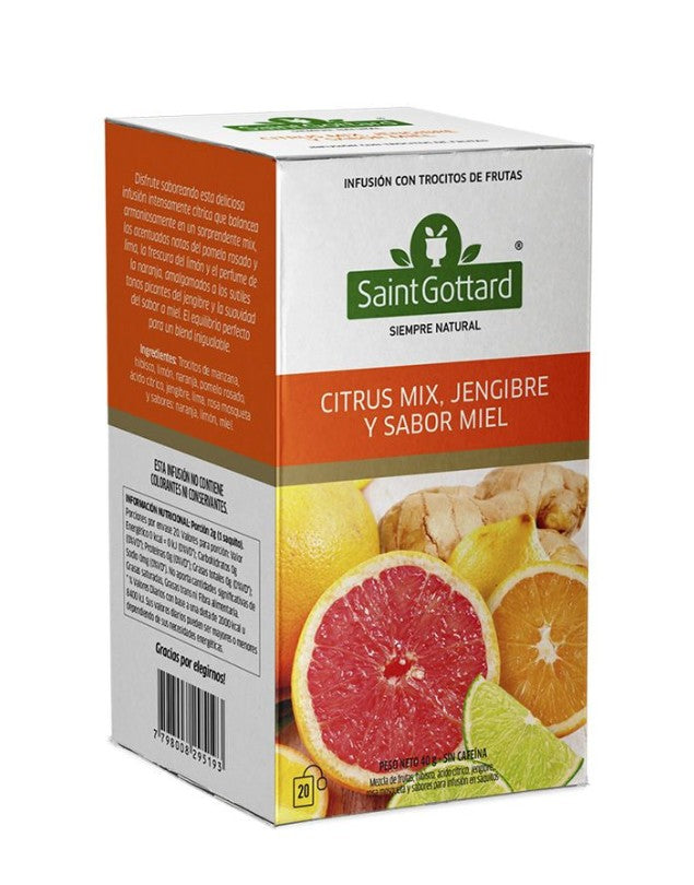 Citrus Mix, Jengibre y sabor Miel, 20 un. VENCE: 31-8-2024