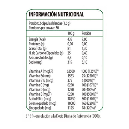 Vitamin UP Multivit Energía y Defensas, Vegano, 60 caps.