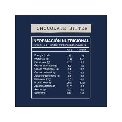 Pack 16 Barras Wild Protein Chocolate Bitter 45g c/u