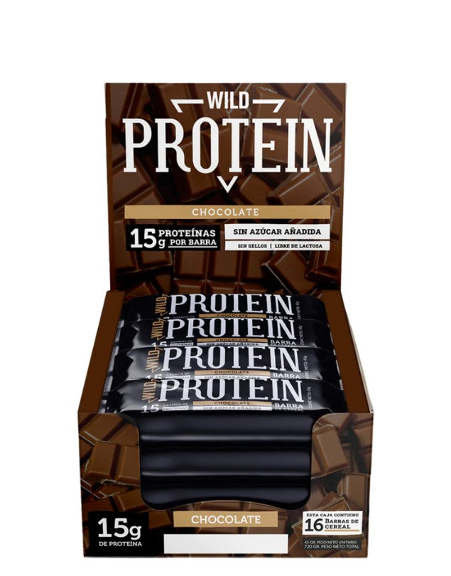 Pack 16 Barras Wild Protein Chocolate 45g