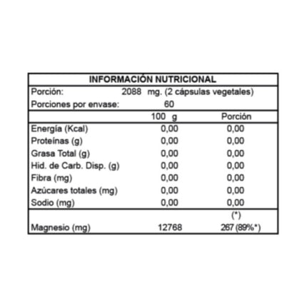 Magnesio Citrato, 120 cáps.