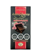 Chocolate Negro 72% Cacao Arándanos y Sésamo, Premium, 100g