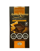 Chocolate Negro 72% Cacao Naranja, Premium, 100g