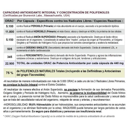 MAQUI5000, Antioxidante, 440mg 30 Cáps.