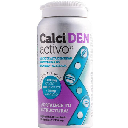 CalciDEN Activo, Calcio + Vit D3 + Magnesio, 1.318mg, 60 cáps.