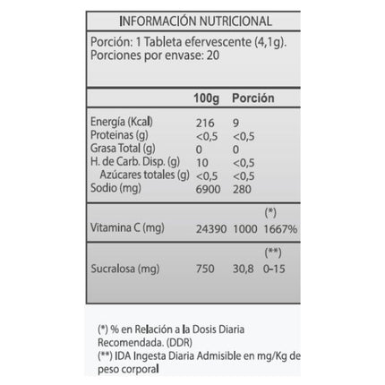 Vitamina C Piña, 1000 mg, 20 tab.