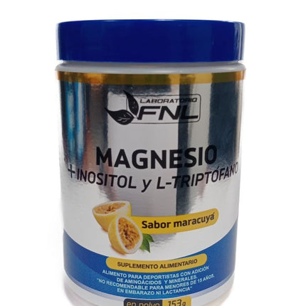 Magnesio + Inositol + L-Triptófano, Polvo, 153g.