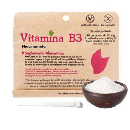 Vitamina B3, Niacinamida,90 porciones