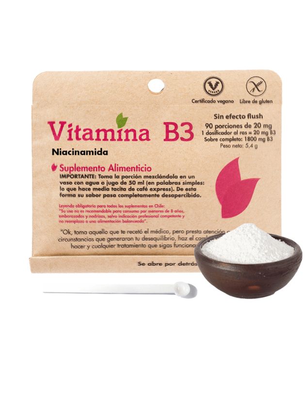 Vitamina B3, Niacinamida,90 porciones