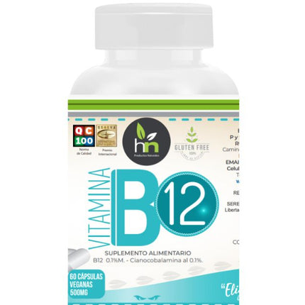 Vitamina B12, 500 mg, 60 caps.