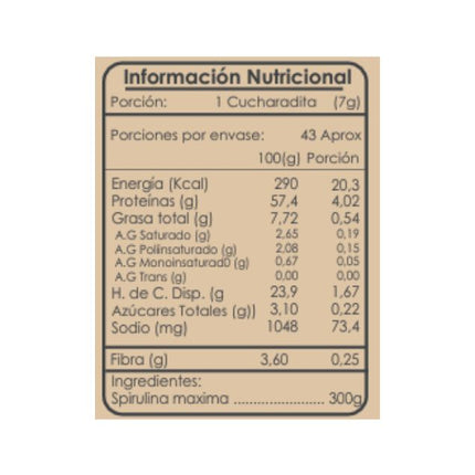 Spirulina en Polvo, 300 g