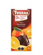 Barra de Chocolate Negro 52% con Naranja, sin Gluten, 75 g.