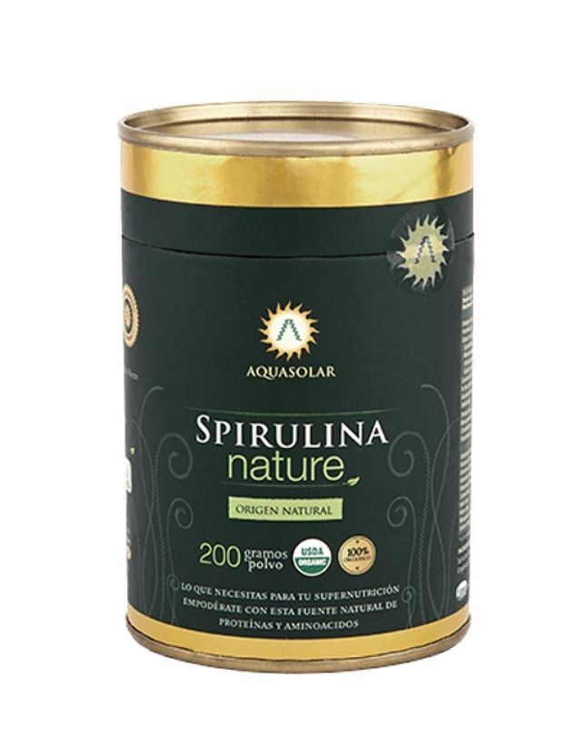 Spirulina Nature en Polvo, 100% Orgánica, 200 g