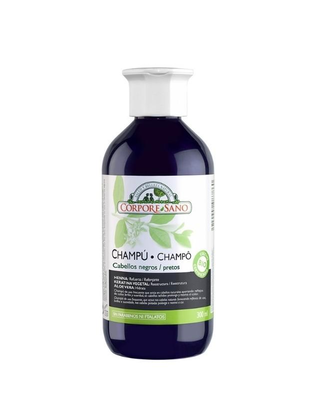 Champú Henna para Cabellos Negros, 300 ml