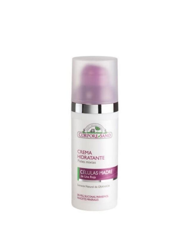 Crema Hidratante Facial, Pieles Mixtas, Células Madre de Uva Roja, 50 ml