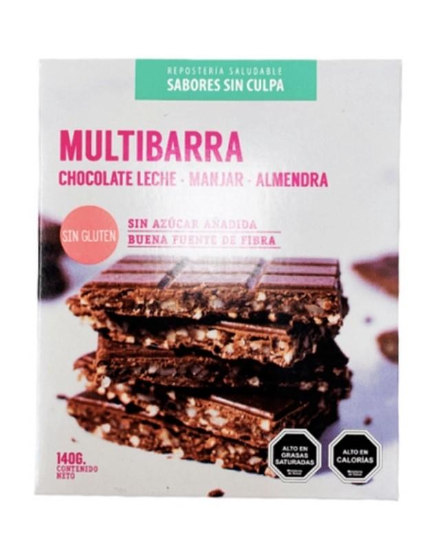 Multibarra Choco Leche, Almendra, Manjar y Quínoa, 140 g