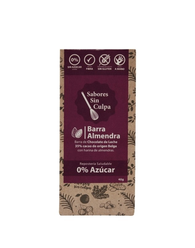 Chocolate en Barra Leche Almendra 80 g