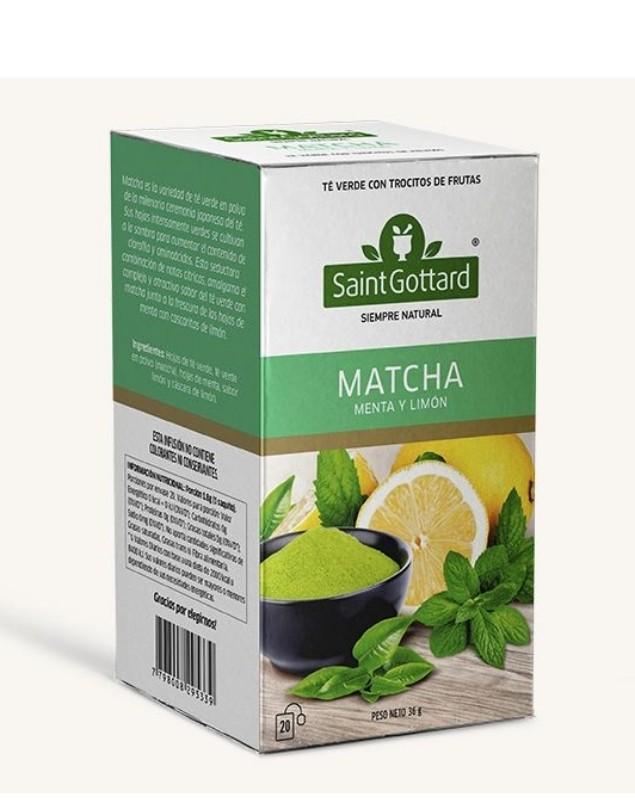 Té Matcha, Menta, Limón, 20 un