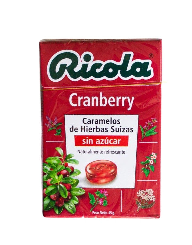 Caramelo Cranberry, Sin Azúcar, 45 g