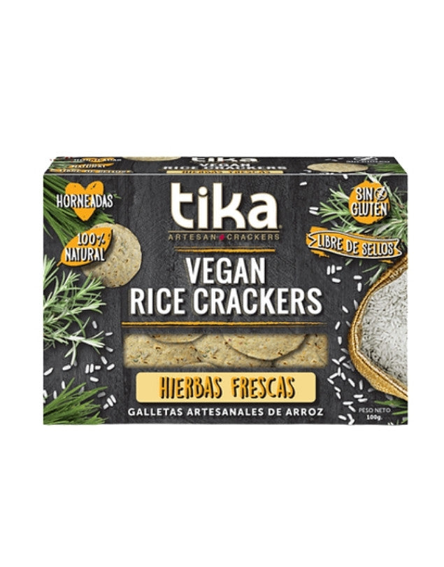 Crackers de Arroz y Maíz con Hierbas Frescas, 100g