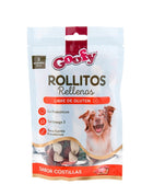 Rollitos Rellenos Goofy para Perros, Sabor Costilla, 3 un, 60 gr.