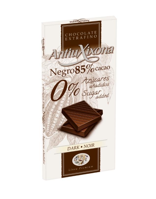Chocolate con leche original 0% azúcares añadidos y sin gluten