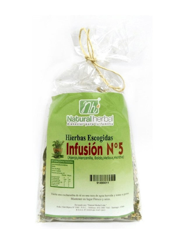 Infusión 5 Hierbas Escogidas, 40 g