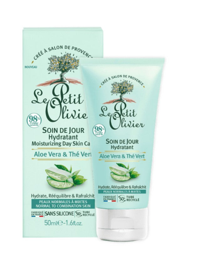 Crema Rostro Normal/Mixta Té Verde Aloe vera, 50 ml.